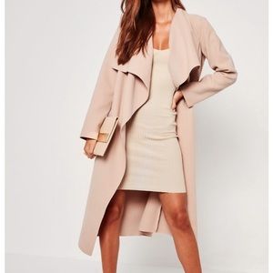 BRAND NEW oversized waterfall duster coat nude ✨